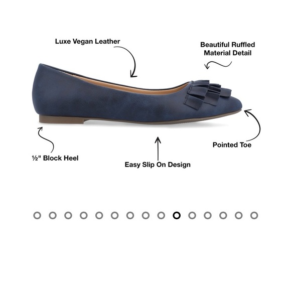 Journey Collection Womens Size 12 Ruffled Ballet Flats  in Black - Picture 7 of 7